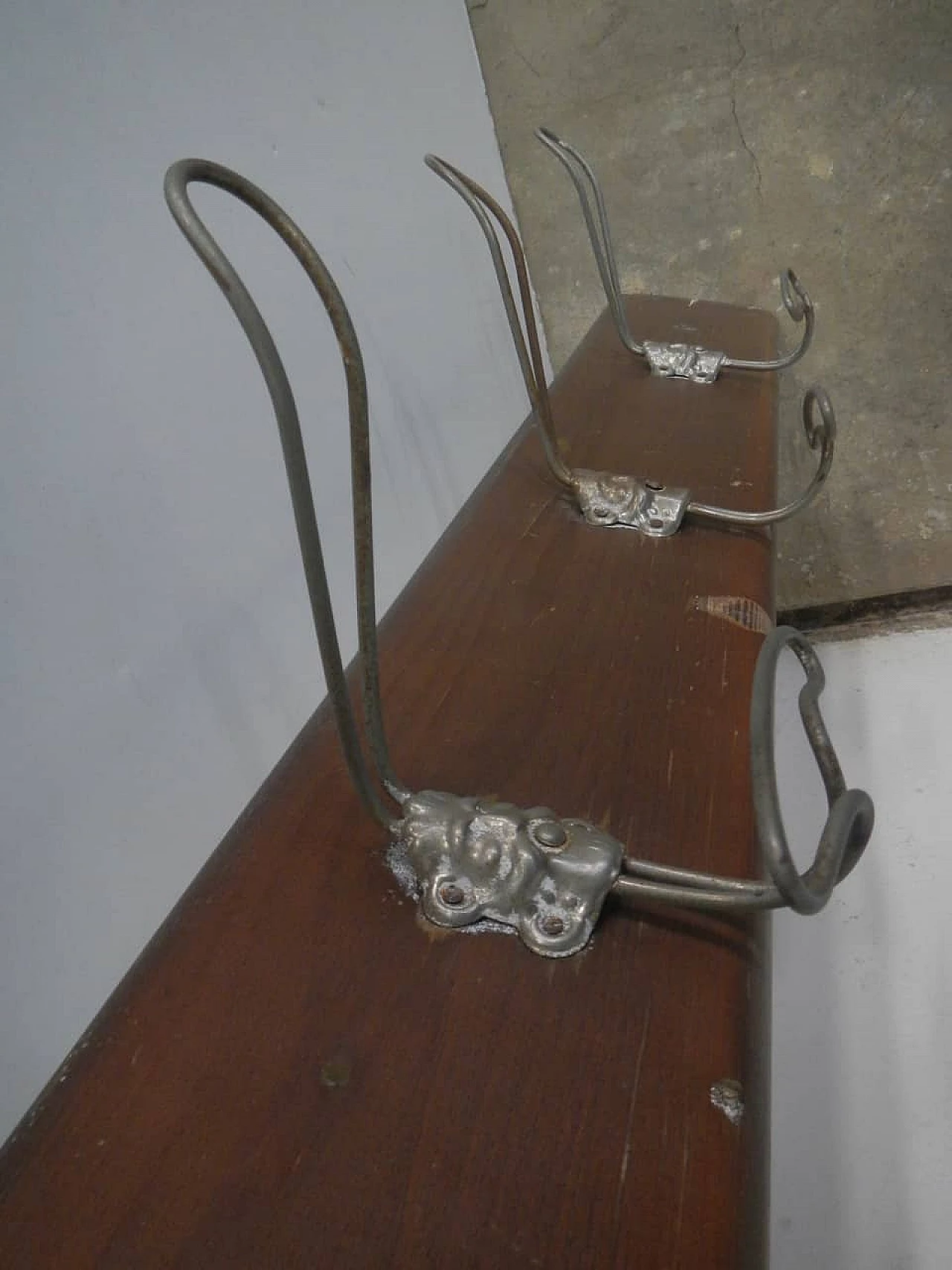 Spruce wall-mounted coat rack, 1960s 4
