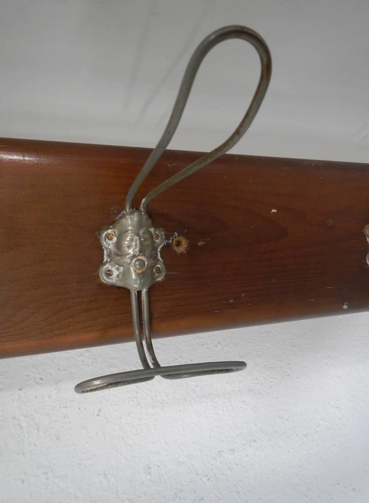 Spruce wall-mounted coat rack, 1960s 6