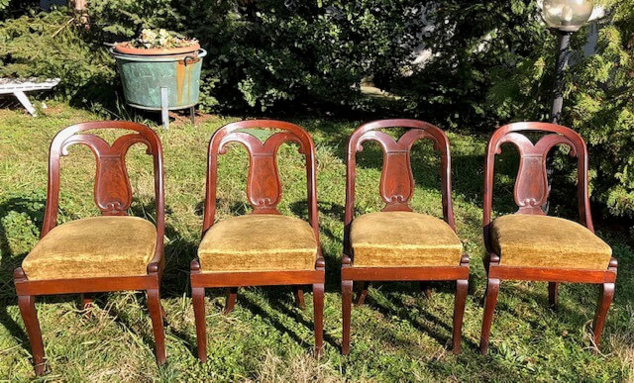 4 Wooden gondola chairs, early 19th century 3
