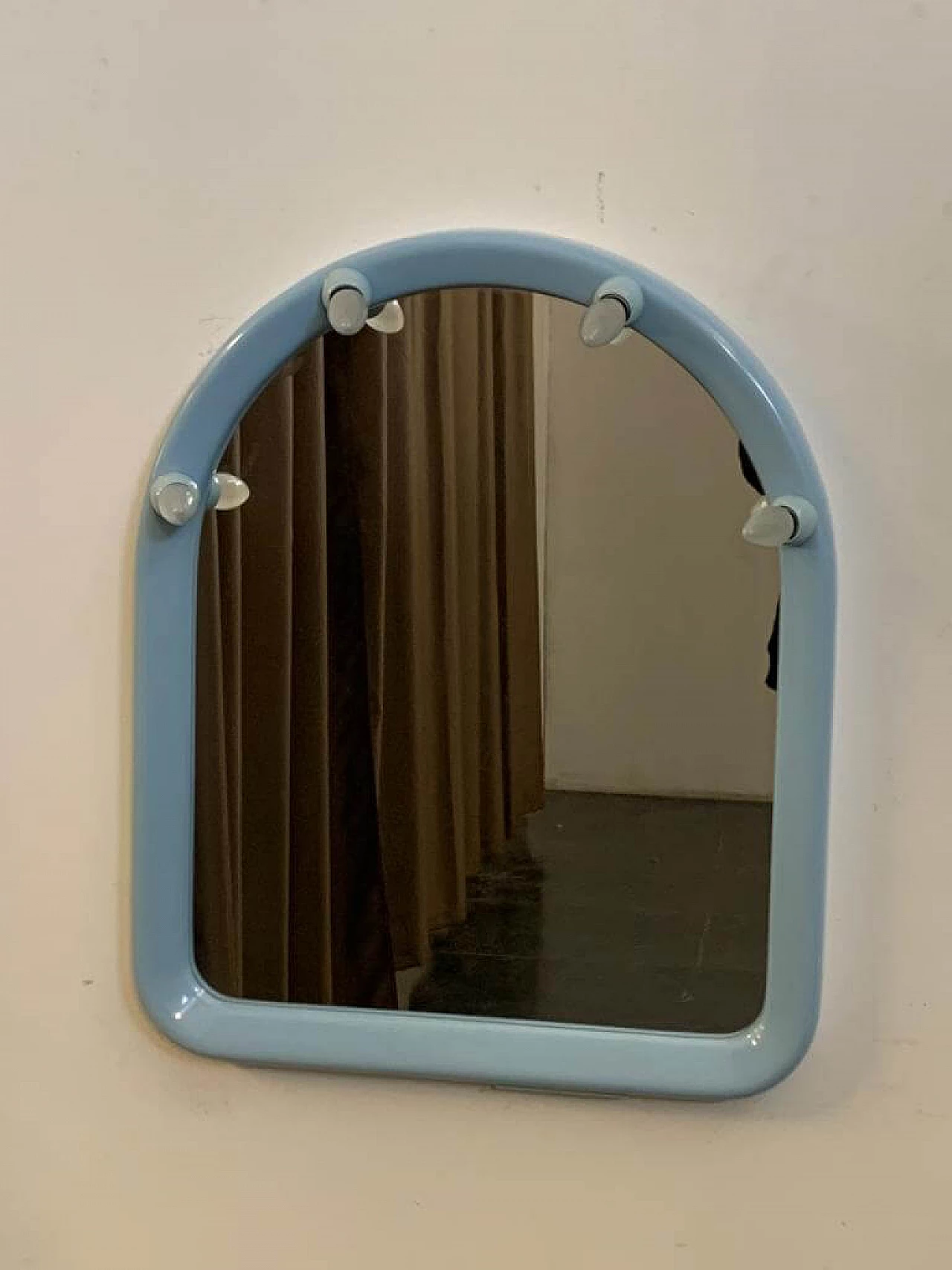 Plastic mirror with illuminating fittings for Carrara & Matta, 1970s 9