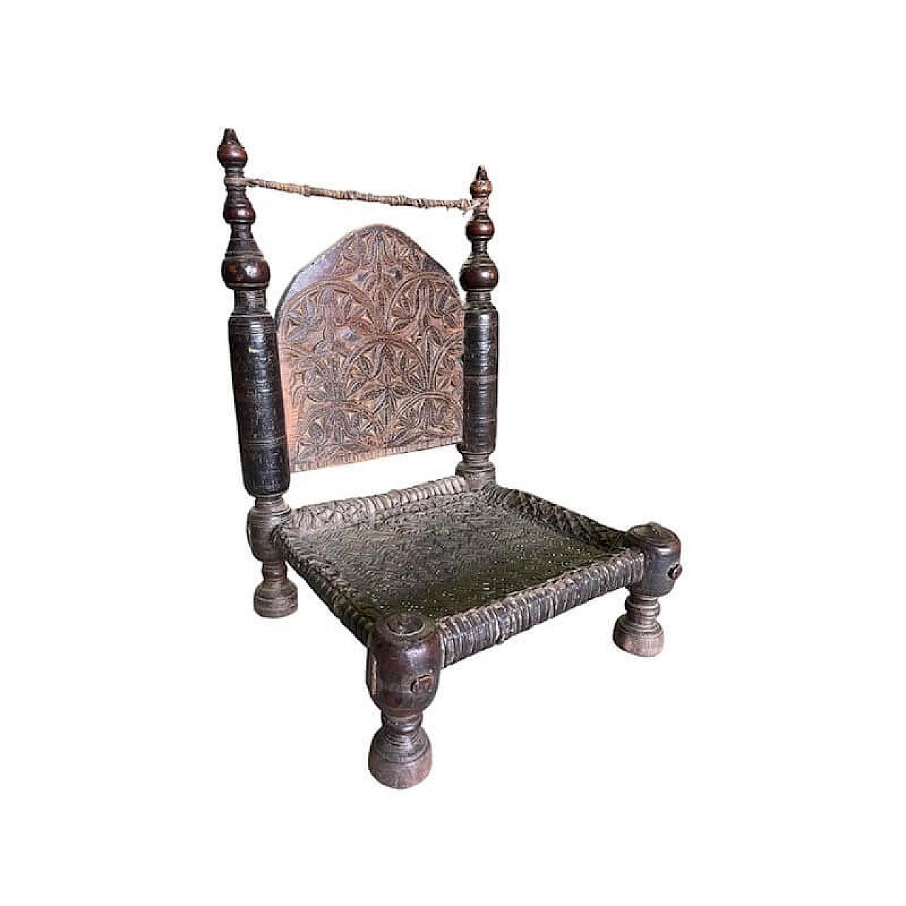 Pair of Nusitan cedar and leather armchairs, late 19th century 7