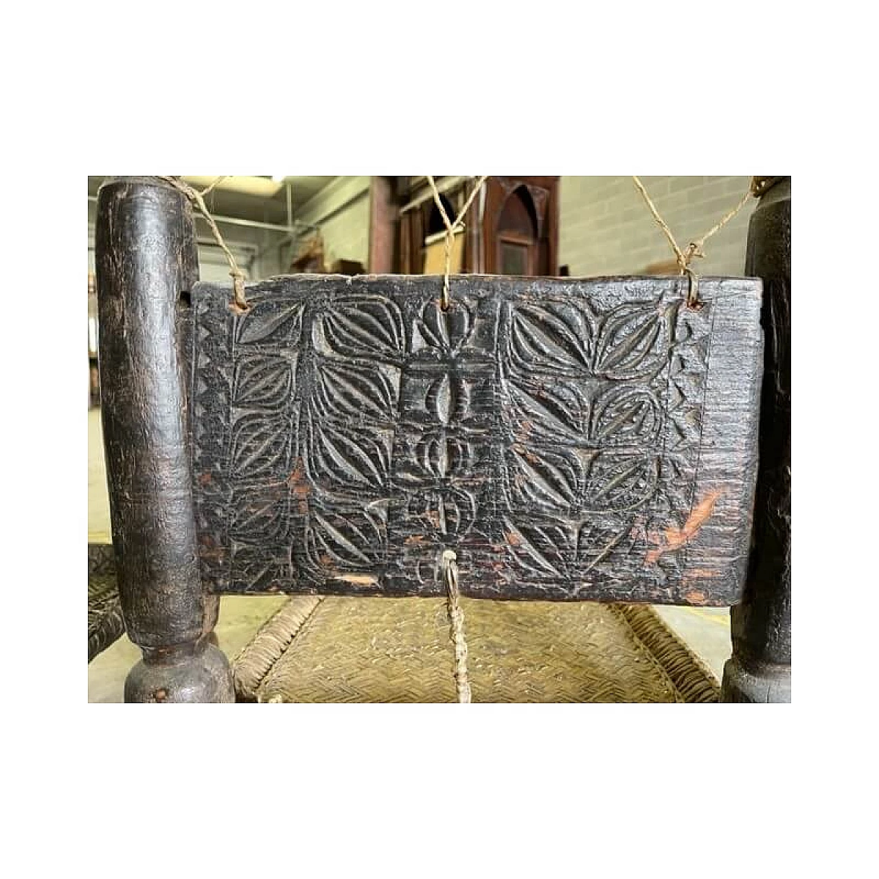 Pair of Nusitan cedar and leather armchairs, late 19th century 9