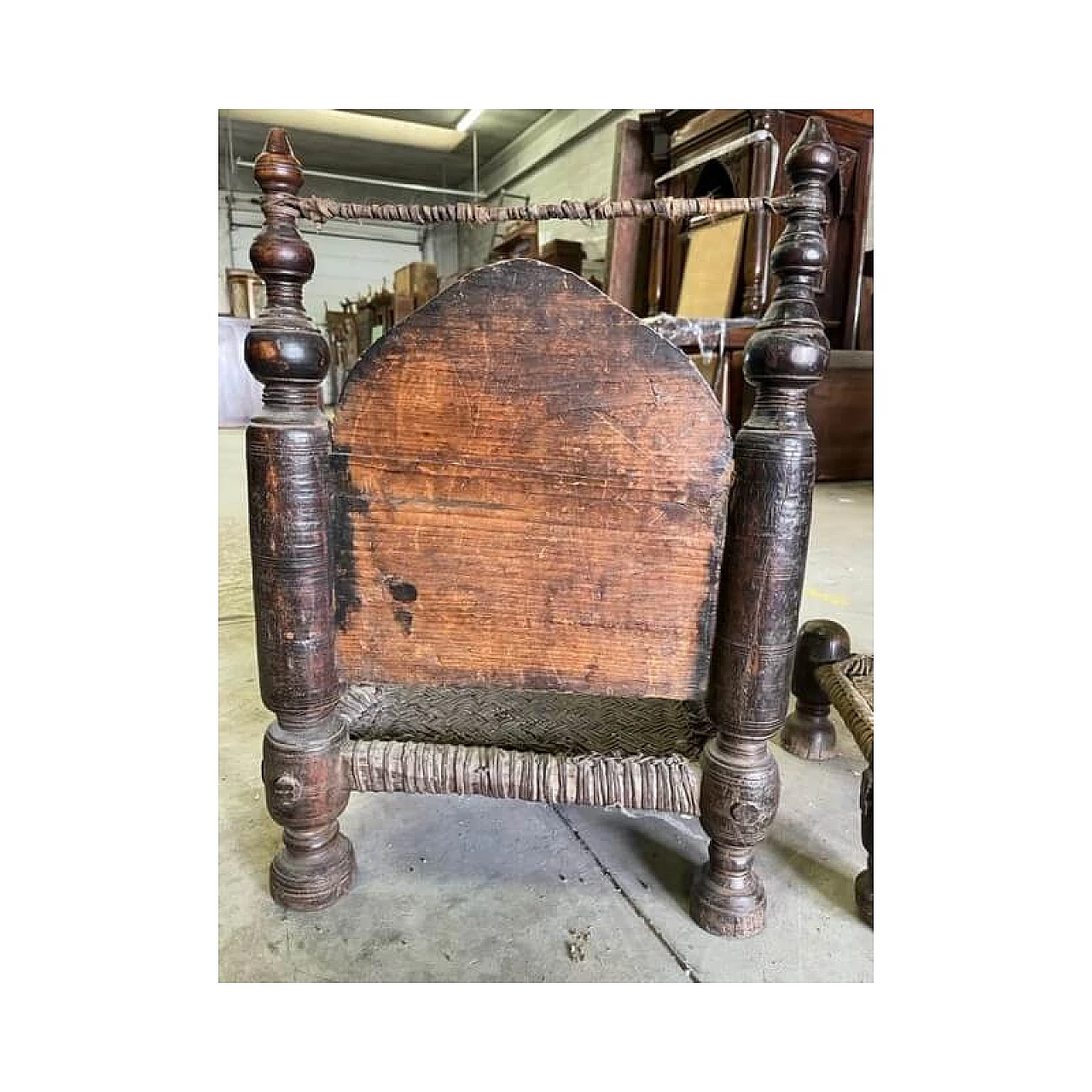 Pair of Nusitan cedar and leather armchairs, late 19th century 11