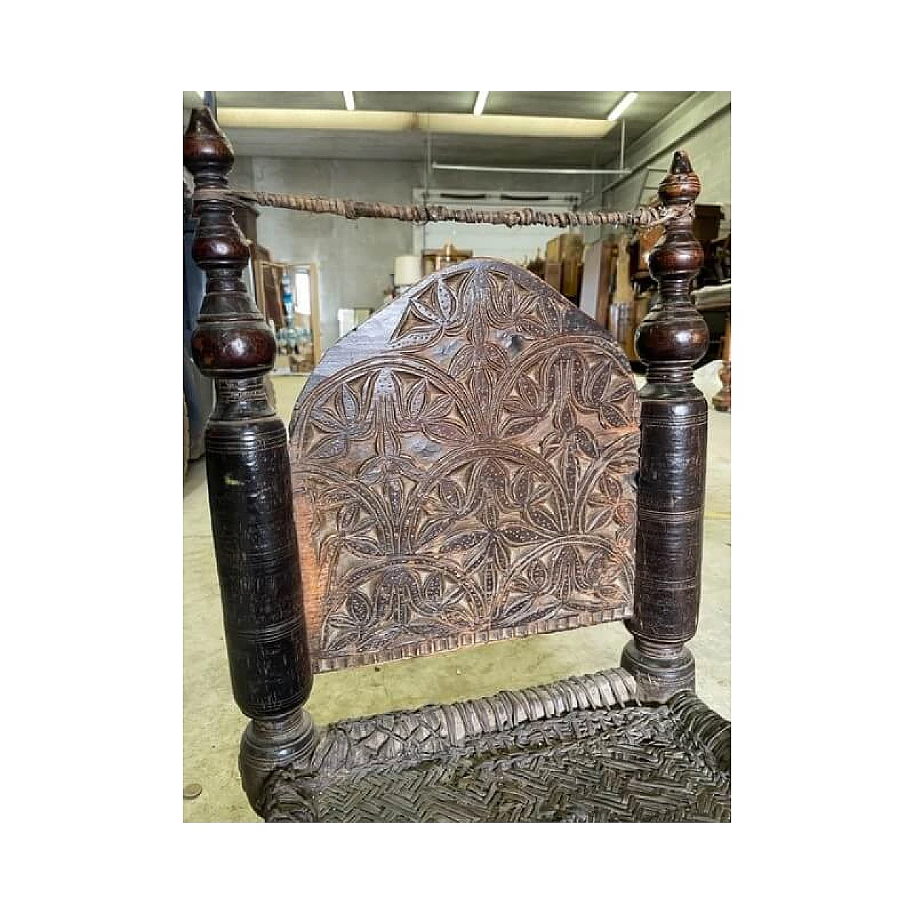 Pair of Nusitan cedar and leather armchairs, late 19th century 14