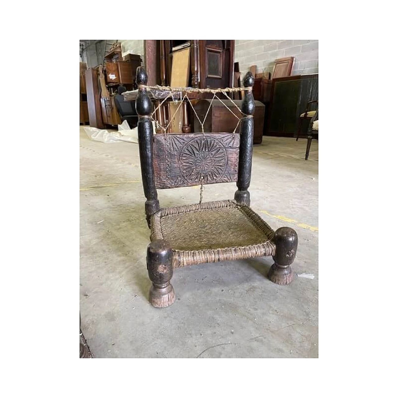 Pair of Nusitan cedar and leather armchairs, late 19th century 15