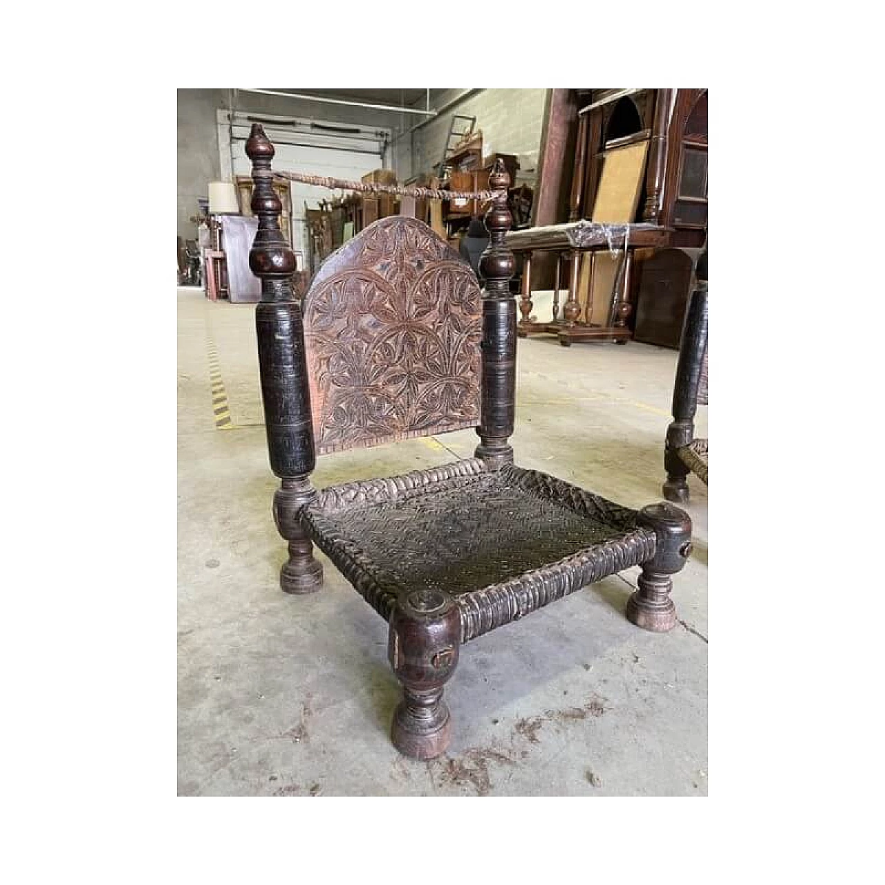Pair of Nusitan cedar and leather armchairs, late 19th century 16