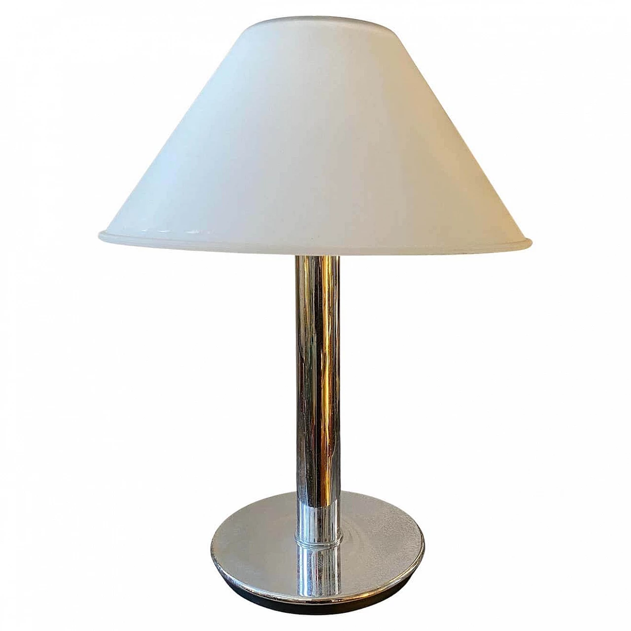 Metal and glass table lamp for Glashutte Limburg, 1990s 1