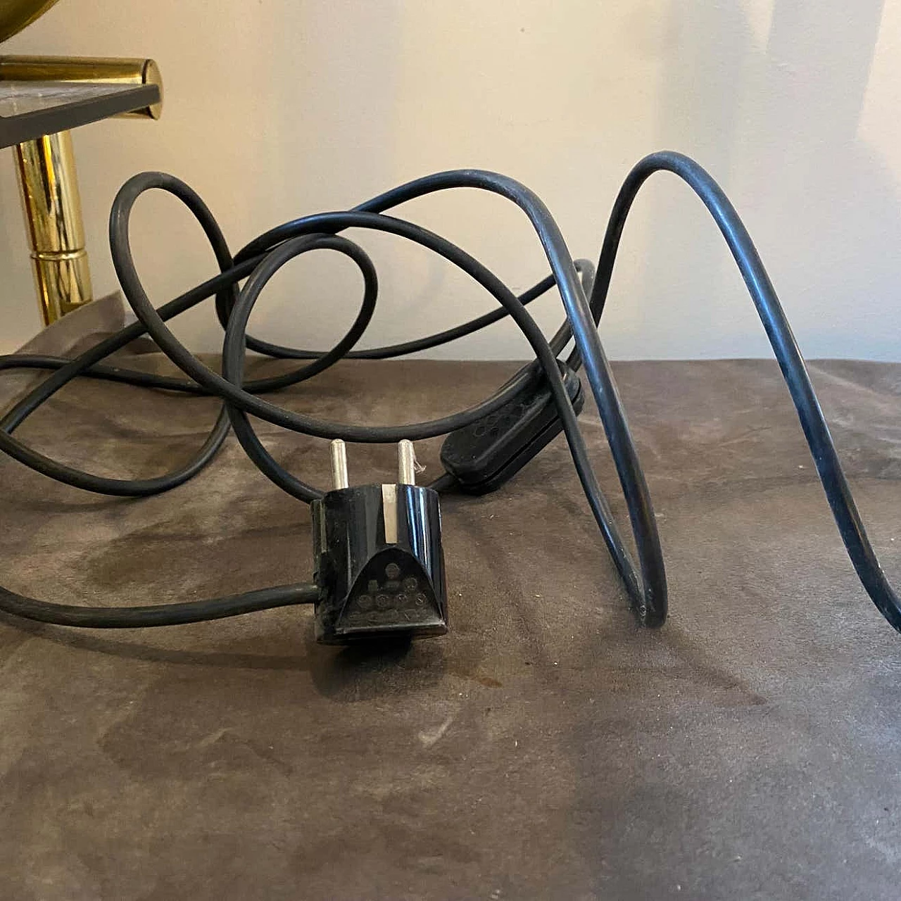 Metal and glass table lamp for Glashutte Limburg, 1990s 3