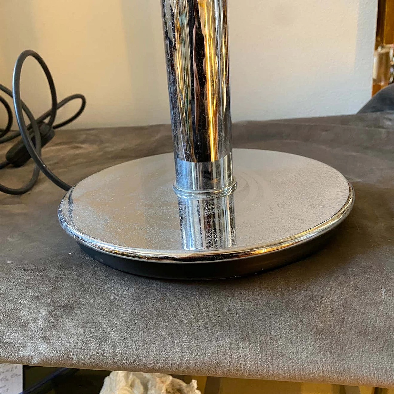 Metal and glass table lamp for Glashutte Limburg, 1990s 6