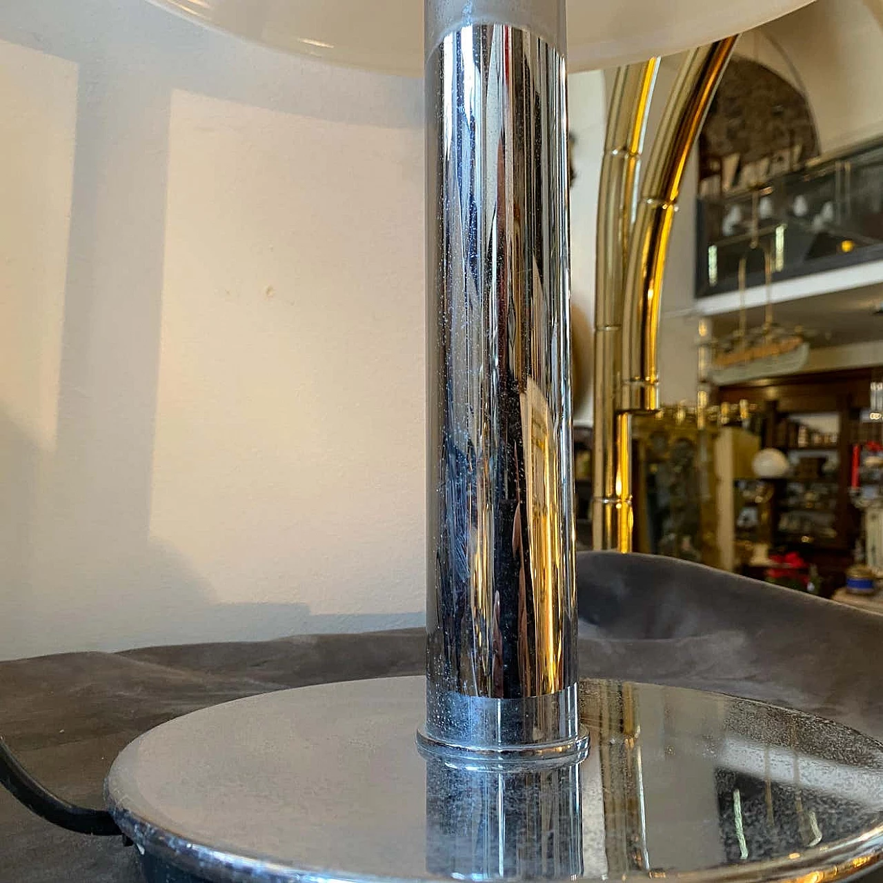 Lampada da tavolo in metallo e vetro per Glashutte Limburg, anni '90 7