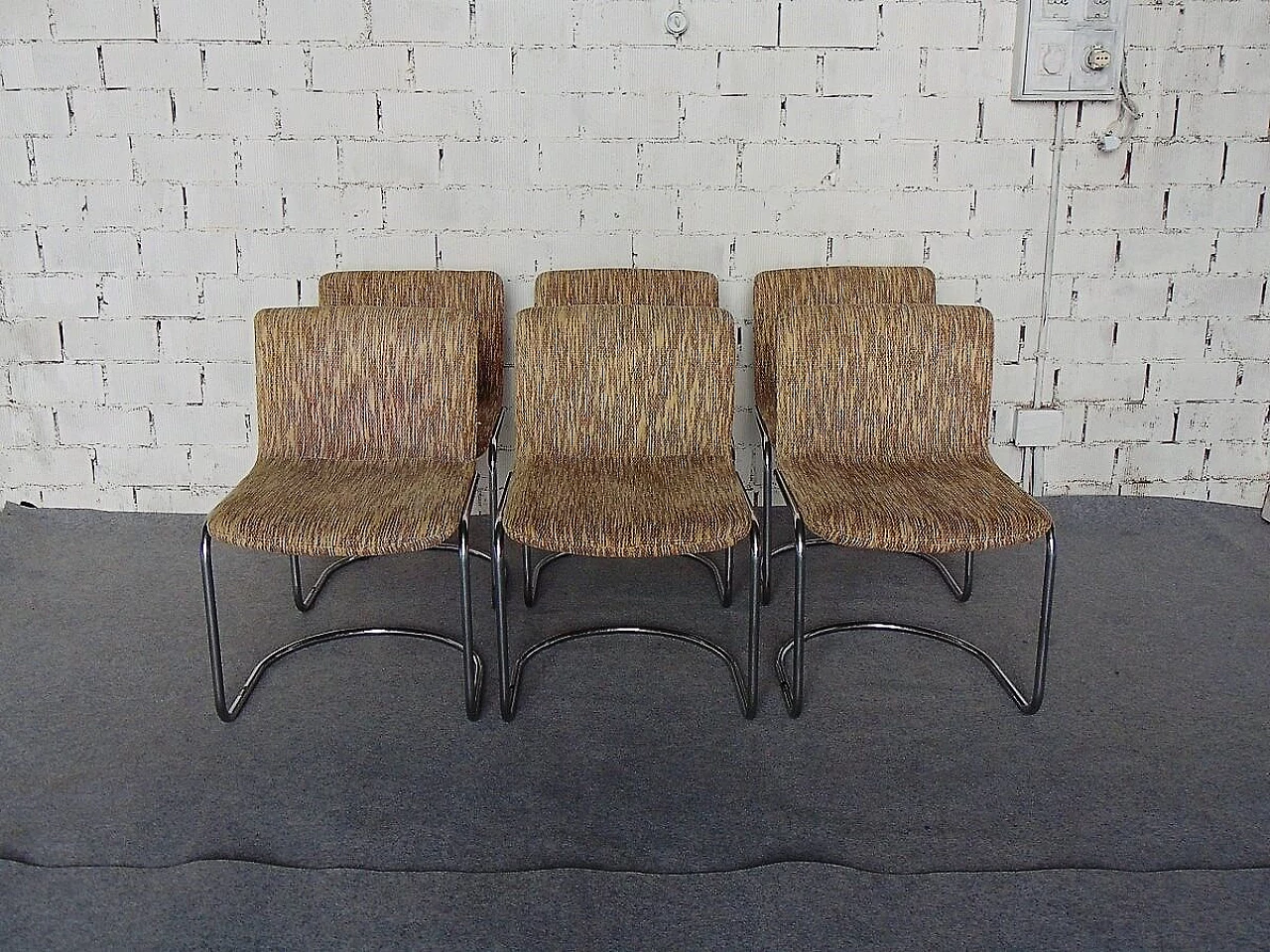 6 Chairs by Giovanni Offredi for Saporiti Italia, 1970s 1