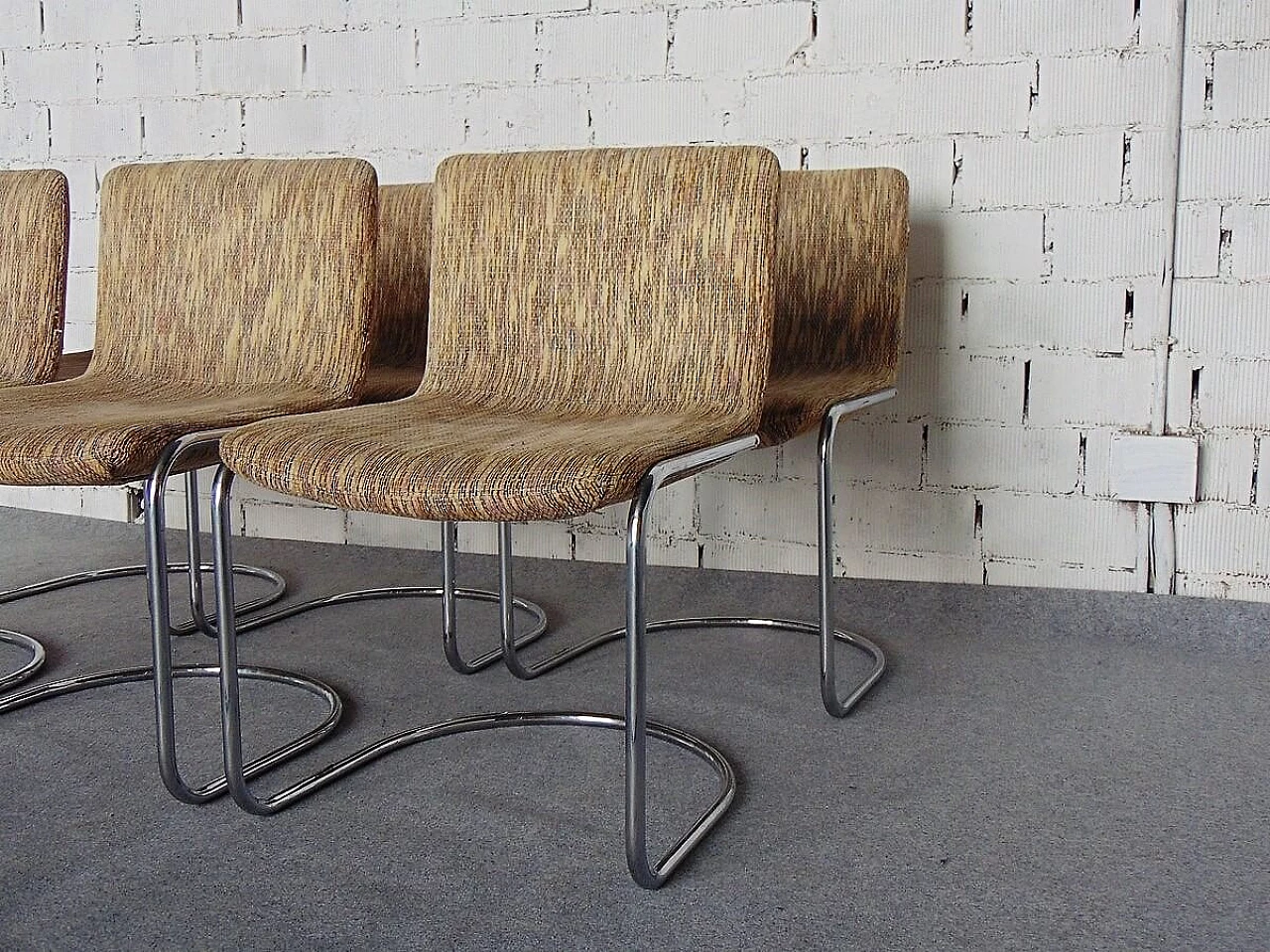 6 Chairs by Giovanni Offredi for Saporiti Italia, 1970s 2