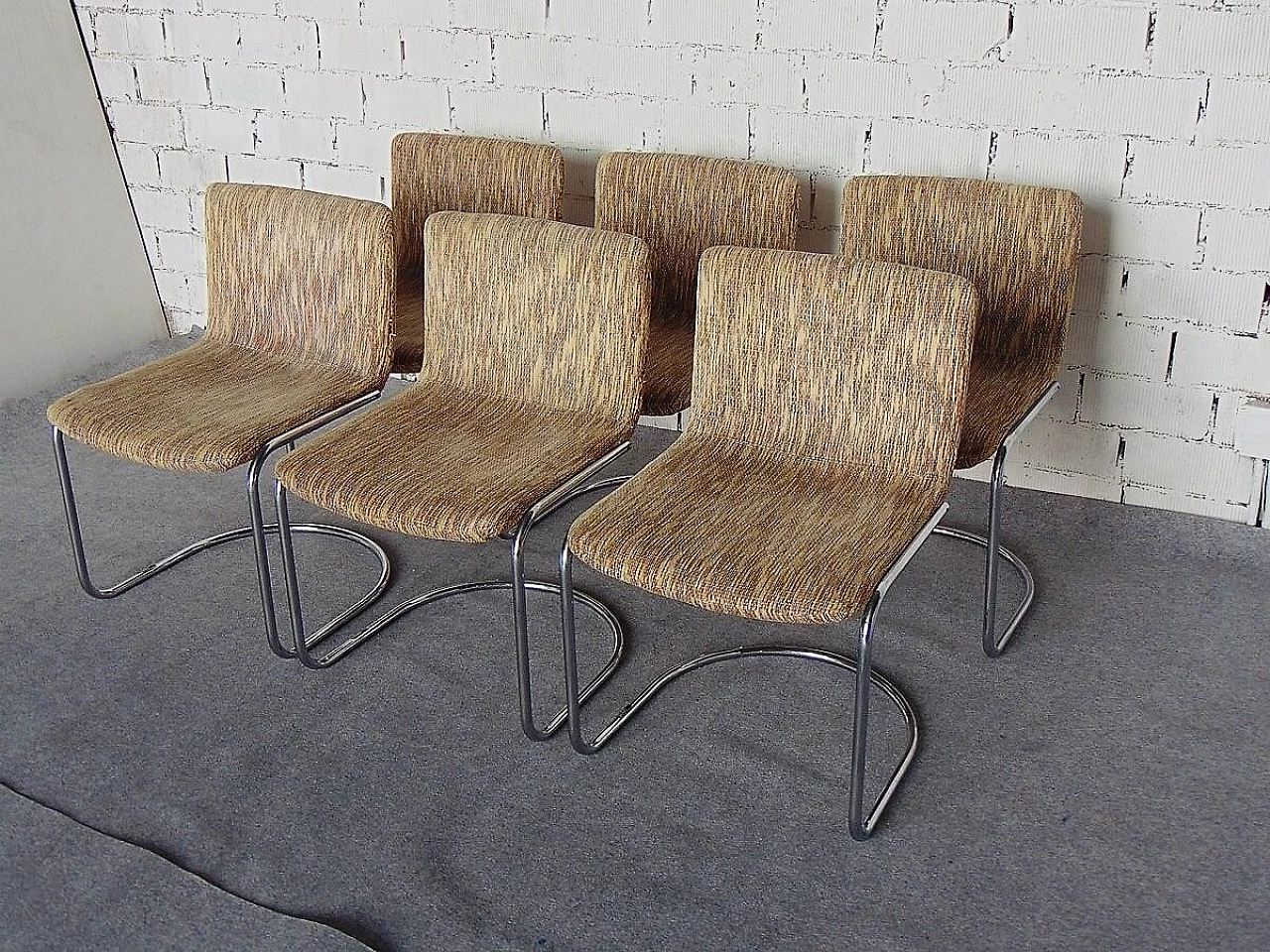 6 Chairs by Giovanni Offredi for Saporiti Italia, 1970s 4