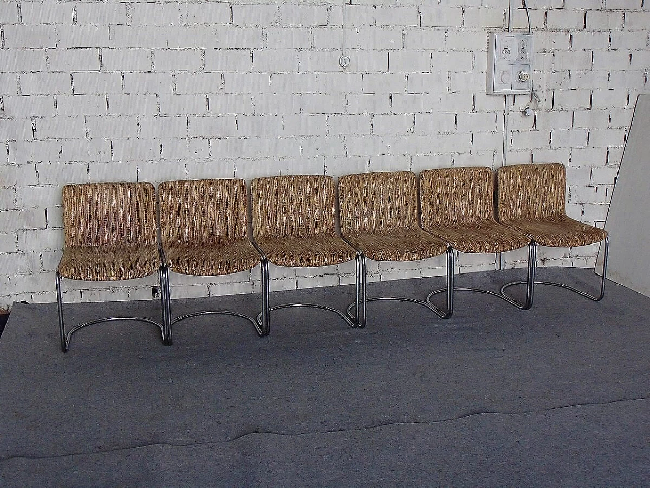 6 Chairs by Giovanni Offredi for Saporiti Italia, 1970s 7