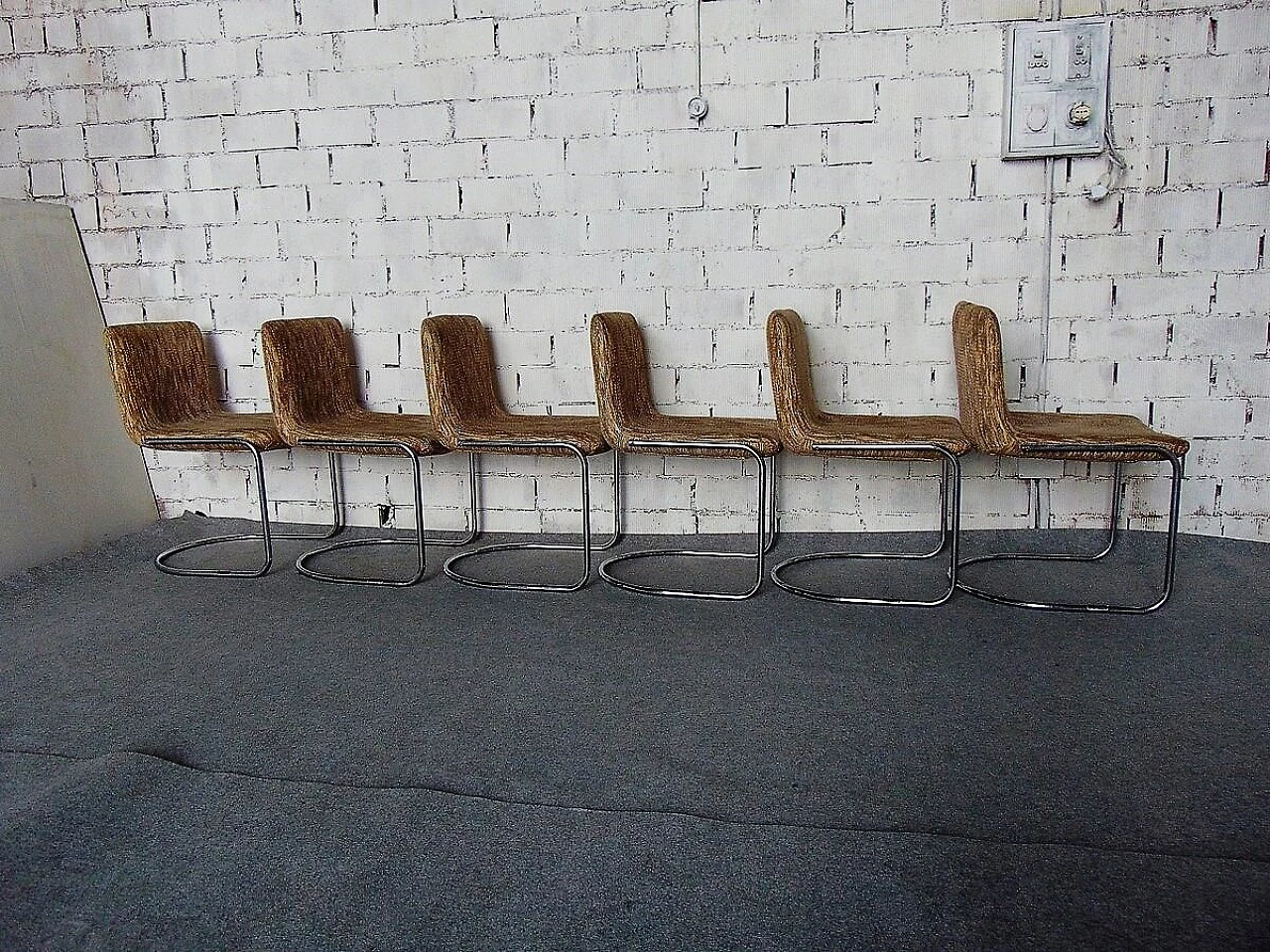 6 Chairs by Giovanni Offredi for Saporiti Italia, 1970s 8