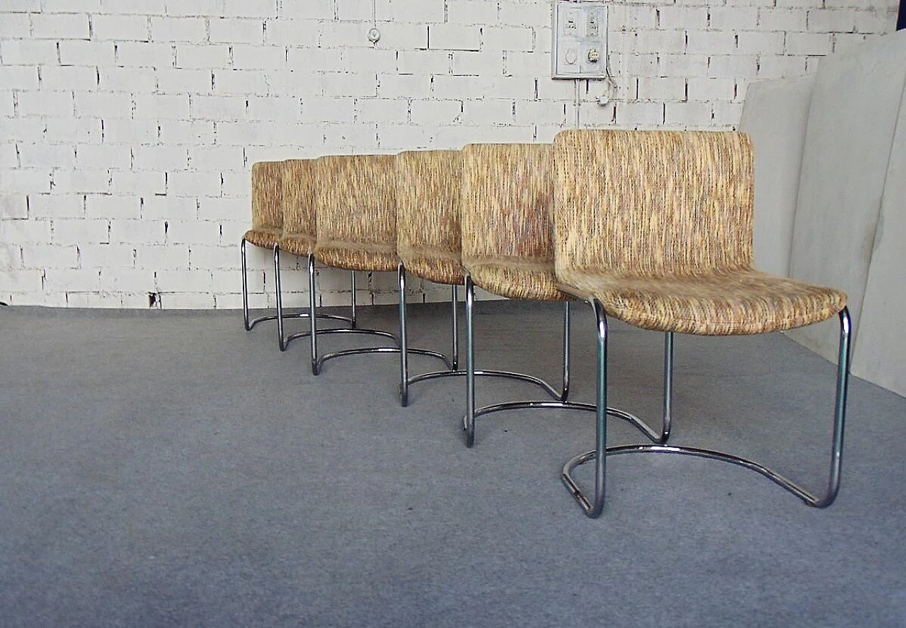 6 Chairs by Giovanni Offredi for Saporiti Italia, 1970s 9