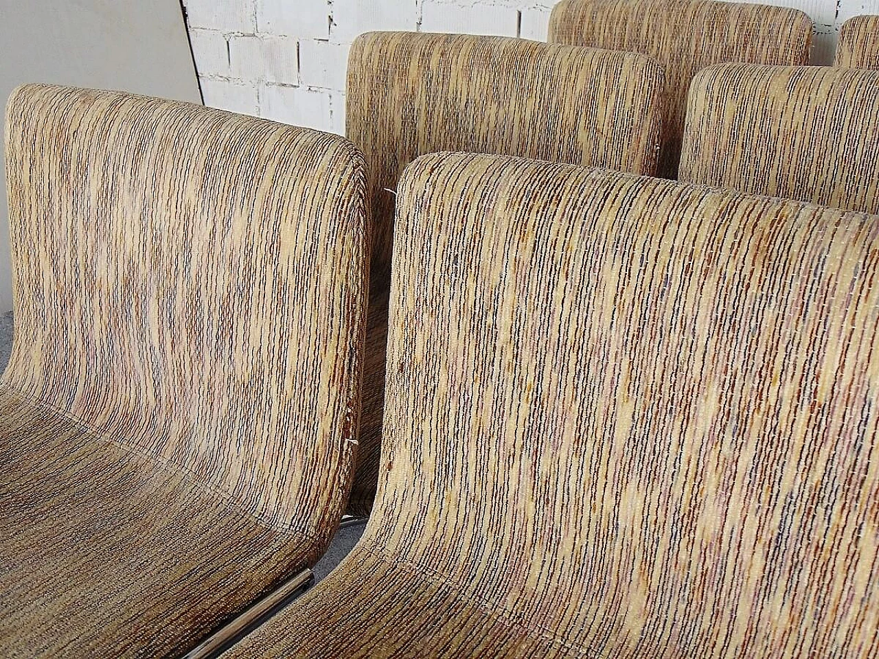 6 Chairs by Giovanni Offredi for Saporiti Italia, 1970s 15