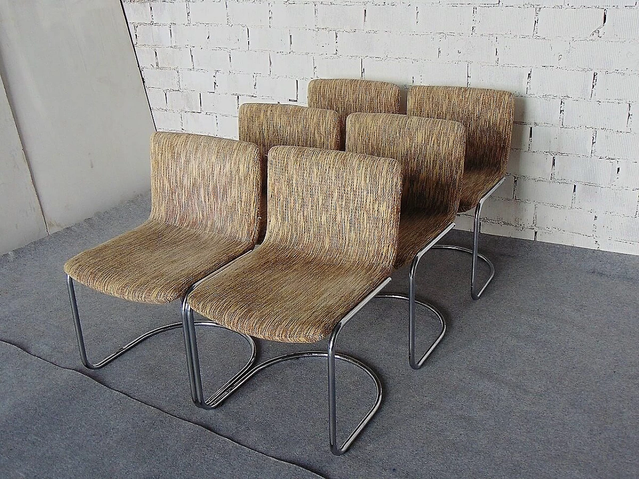 6 Chairs by Giovanni Offredi for Saporiti Italia, 1970s 16