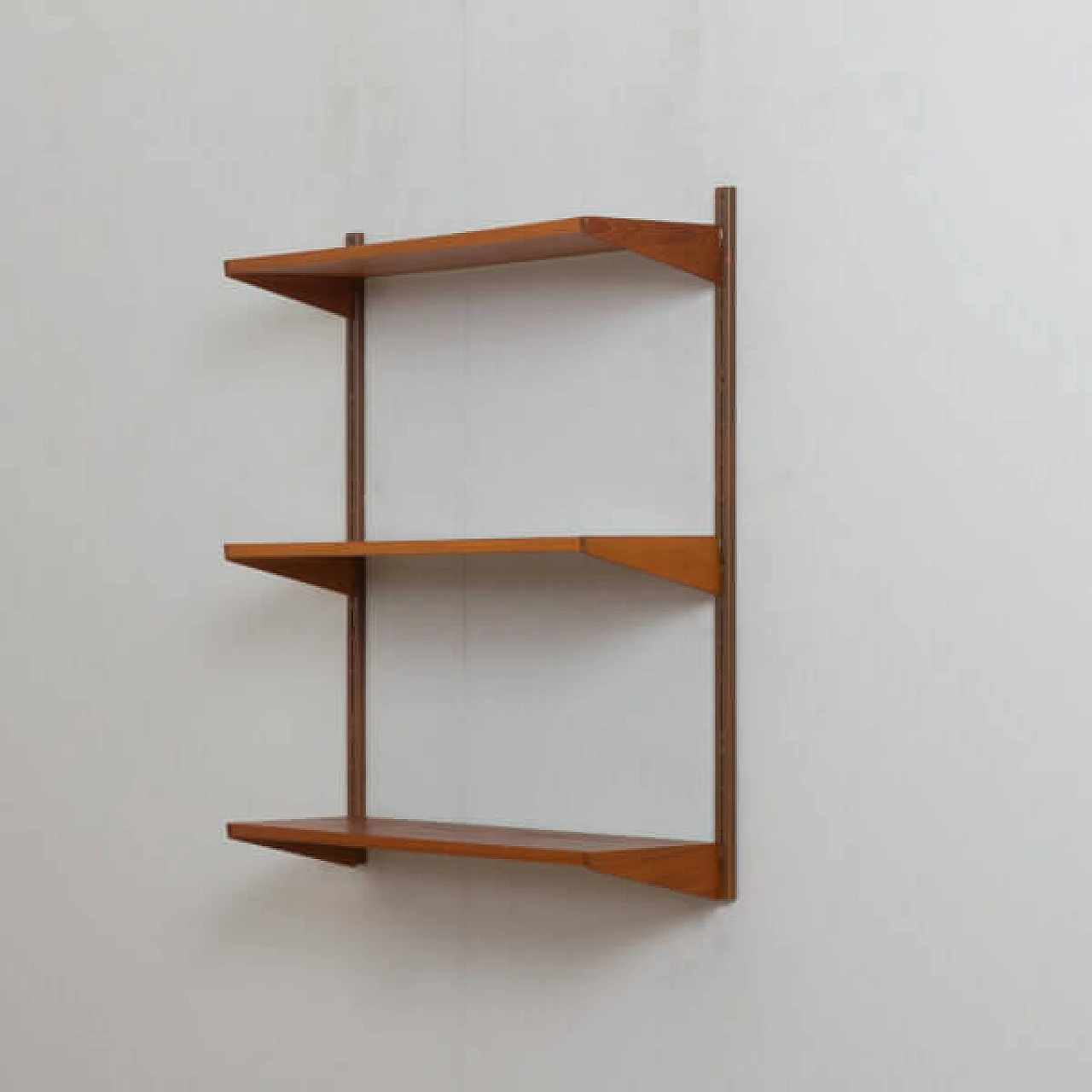 3 Hanging teak shelves by Kai Kristiansen for FM Møbler, 1960s 5