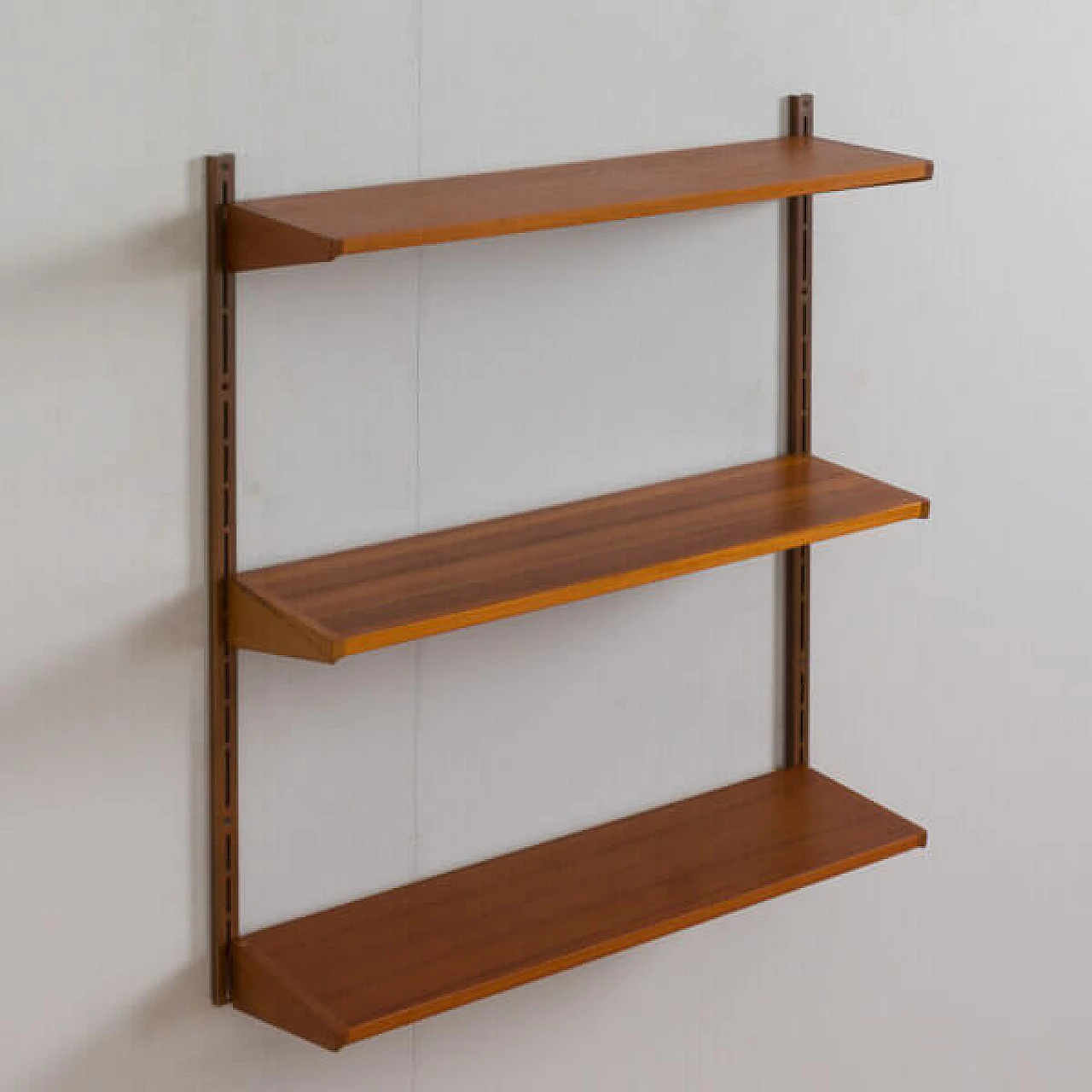 3 Hanging teak shelves by Kai Kristiansen for FM Møbler, 1960s 6