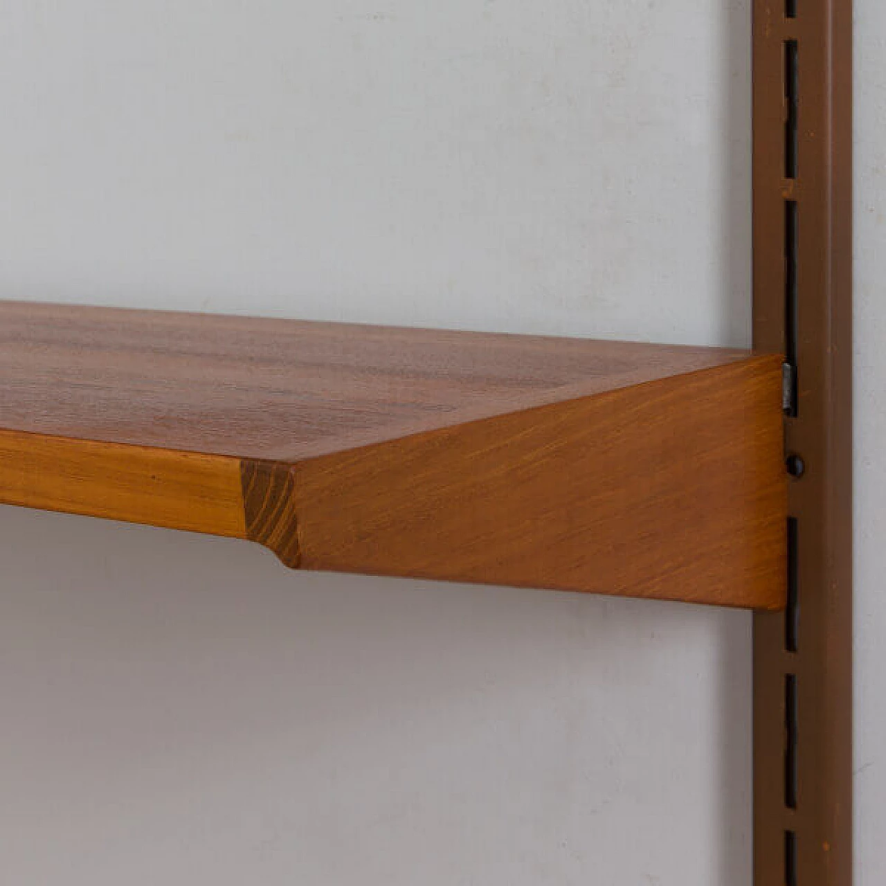 3 Hanging teak shelves by Kai Kristiansen for FM Møbler, 1960s 7