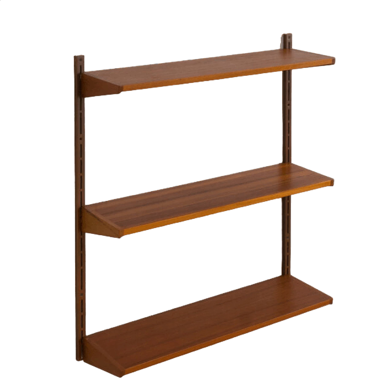 3 Hanging teak shelves by Kai Kristiansen for FM Møbler, 1960s 10