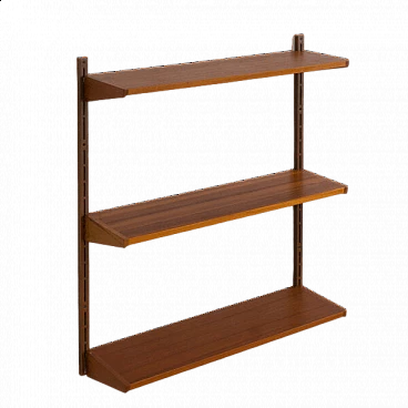 3 Mensole sospese in teak di Kai Kristiansen per FM Møbler, anni '60