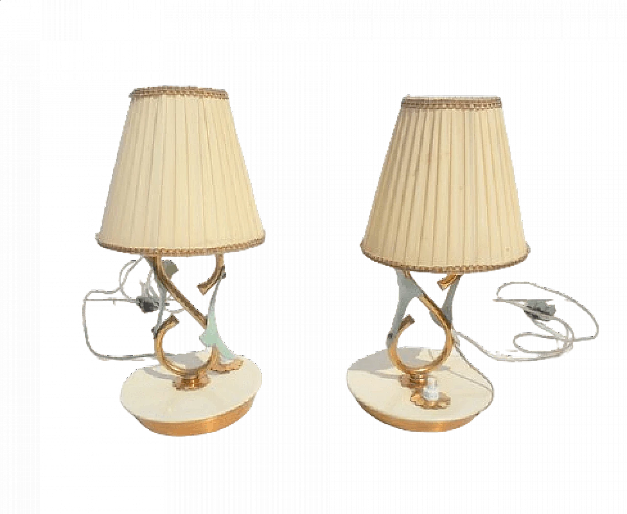 Pair of table lamps by Angelo Lelli for Arredoluce, 1940s 8