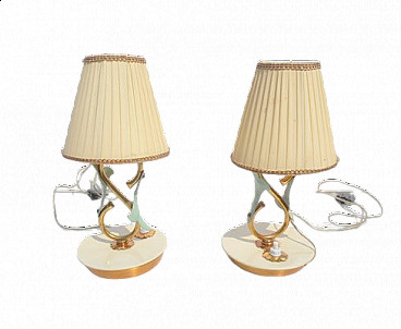 Coppia di lampade da tavolo di Angelo Lelli per Arredoluce, anni '40