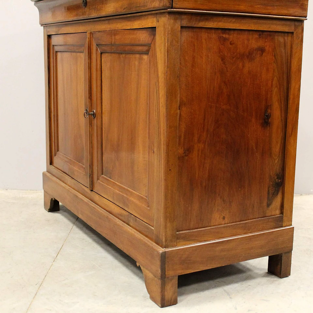 Credenza cappuccina Luigi Filippo in noce, metà '800 2