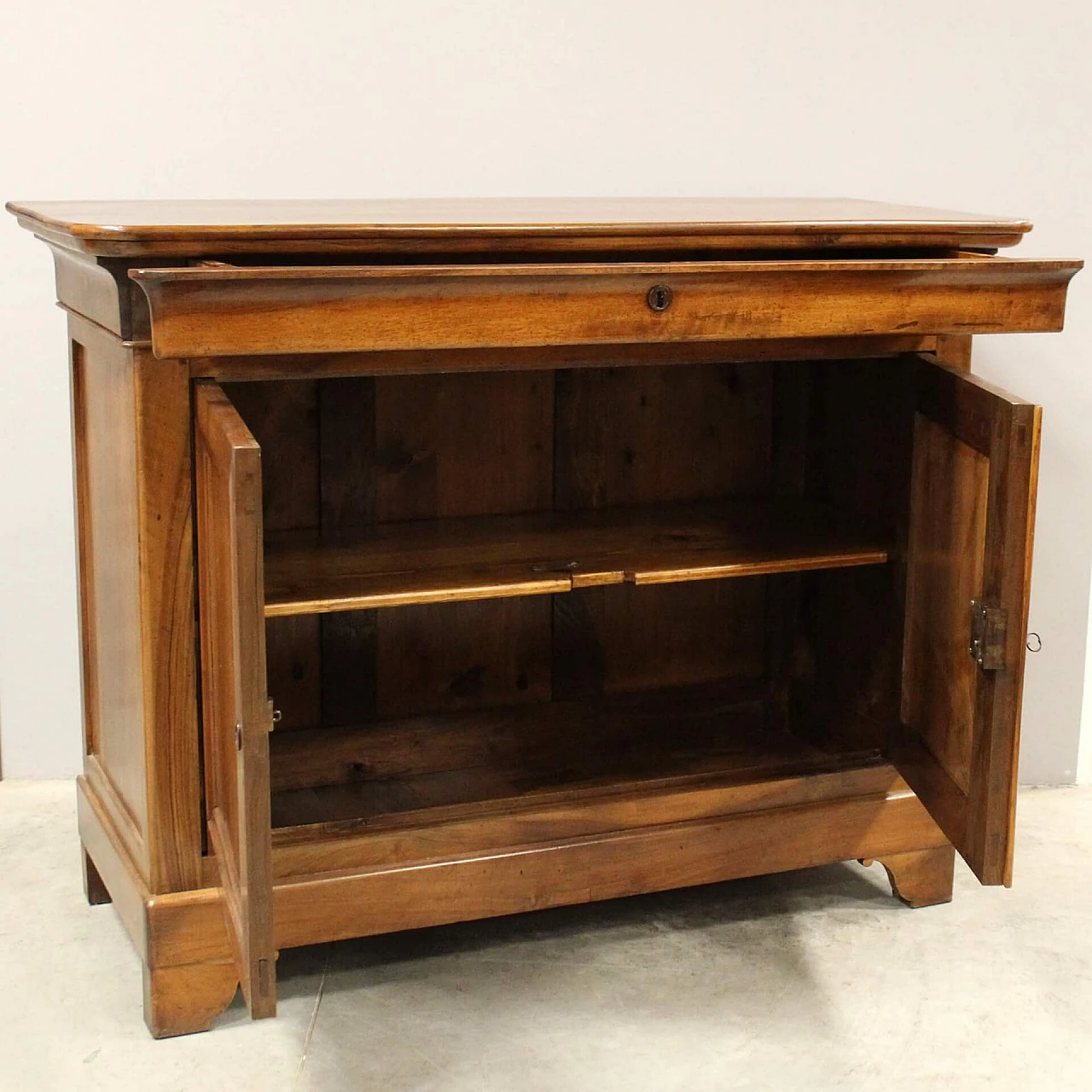 Credenza cappuccina Luigi Filippo in noce, metà '800 6