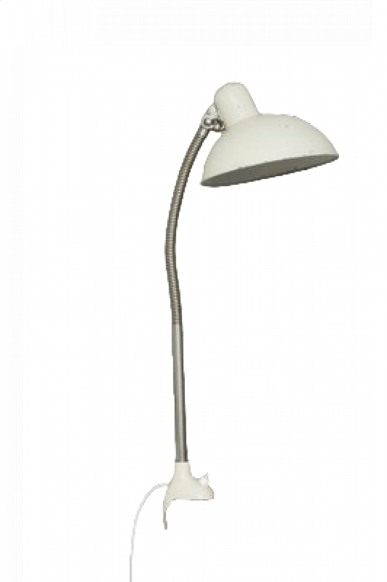 White metal table lamp by Christian Dell for Kaiser Idell, 1950s 7