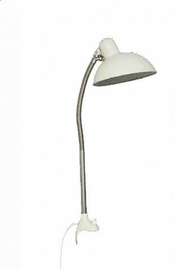 White metal table lamp by Christian Dell for Kaiser Idell, 1950s