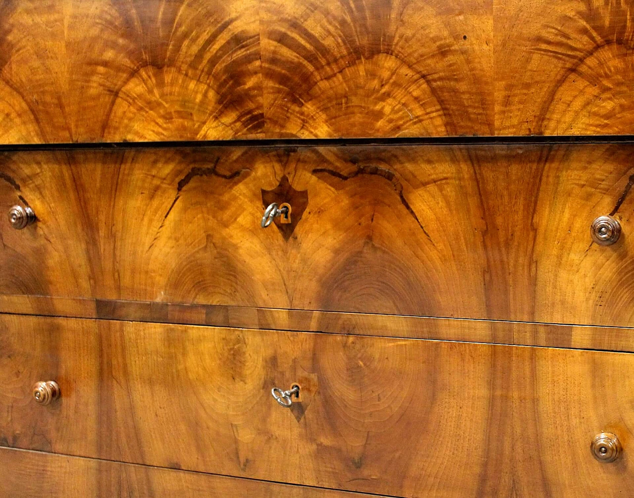 Empire chest of drawers in walnut, early 19th century 1