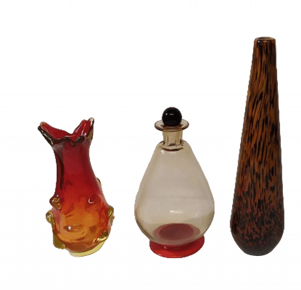 3 Murano glass vases, 1960s 7