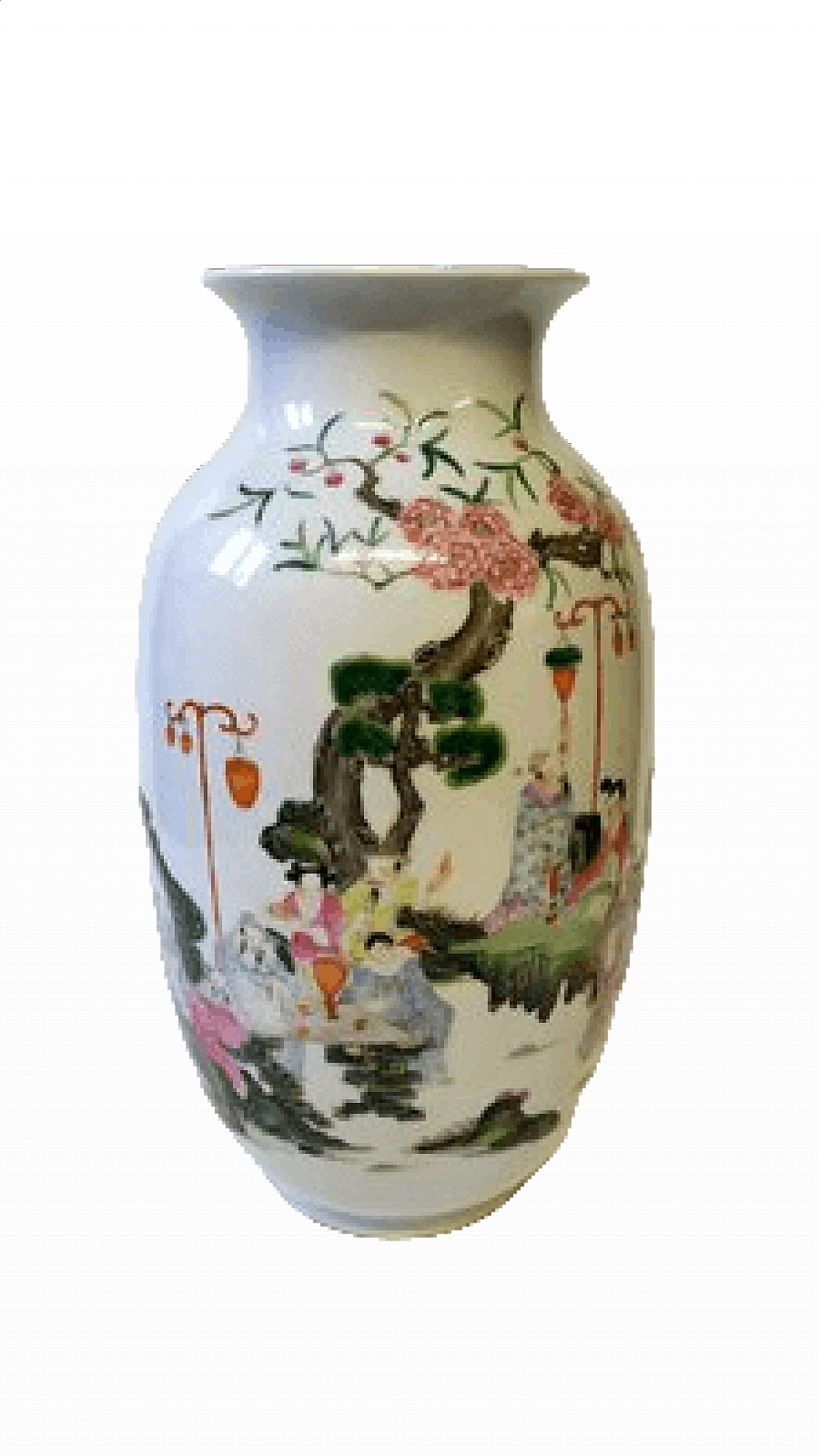 Vaso cinese Juren Tang Zhi in porcellana dipinta a mano 9