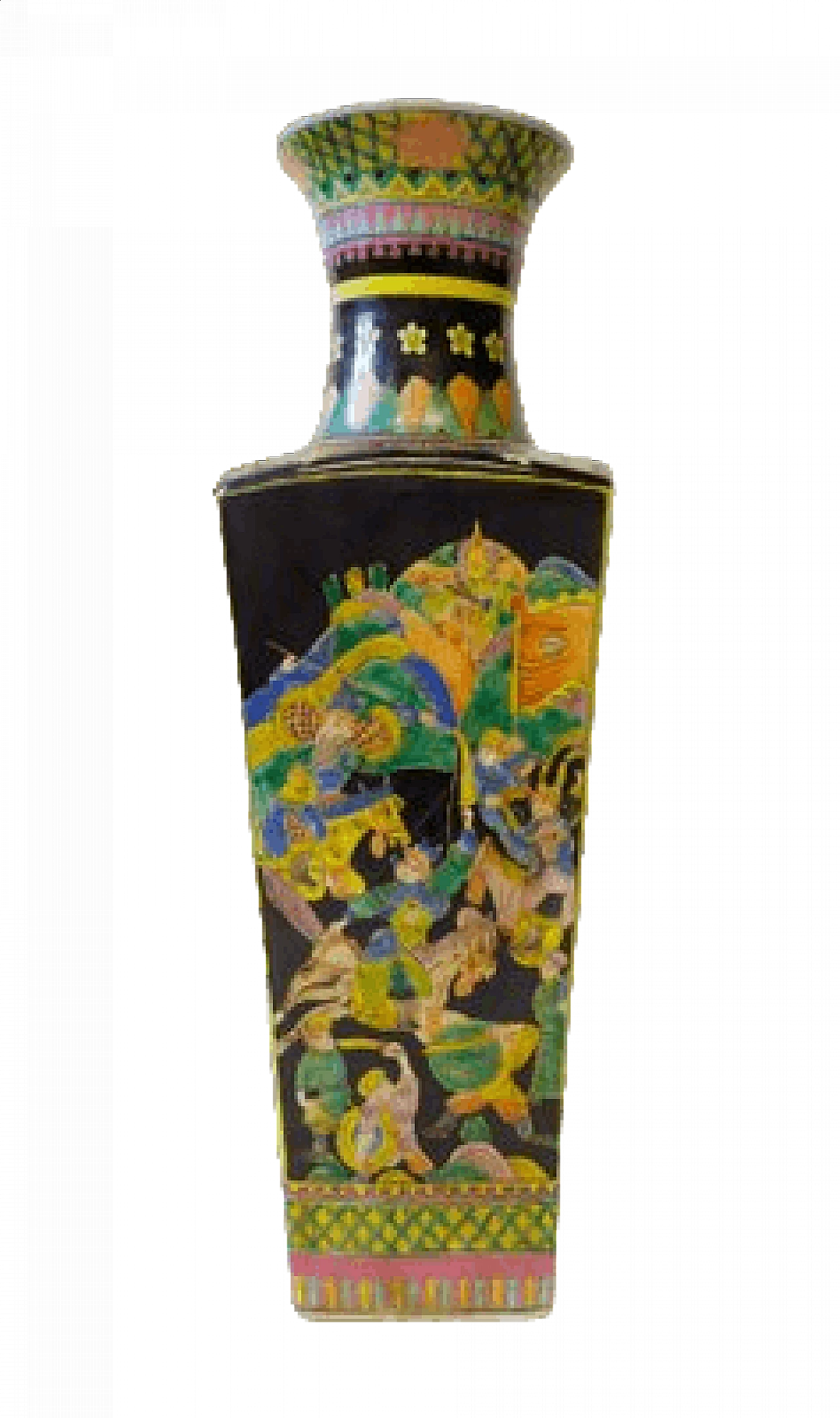 Vaso cinese Black Family in porcellana nera, inizio '900 9