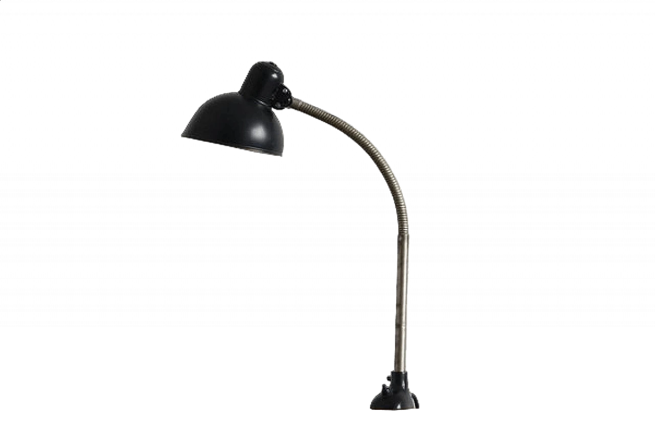 Black Bauhaus table lamp by Christian Dell for Kaiser Leuchten, 1950s 9
