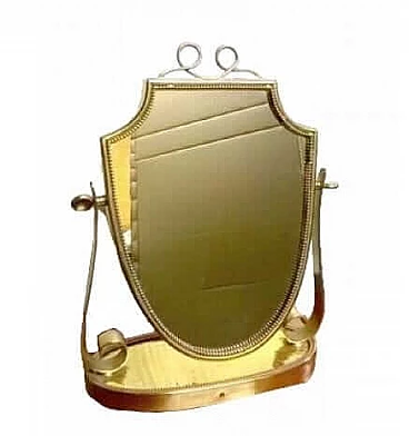 Swinging table mirror attributed to Gio Ponti for Fontana Arte, 1940s