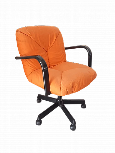 Upholstered swivel chair with wheels by De Padova, 1980s