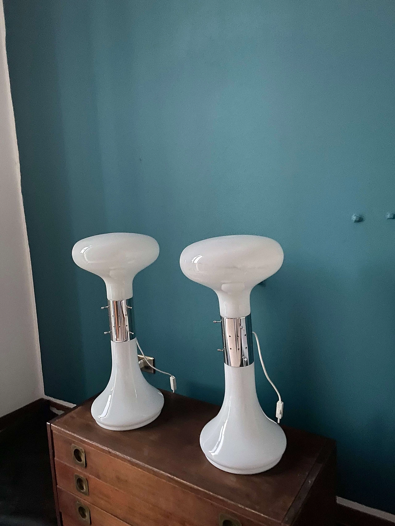 Lampada da tavolo in vetro di Murano di Mazzega, anni '70 4