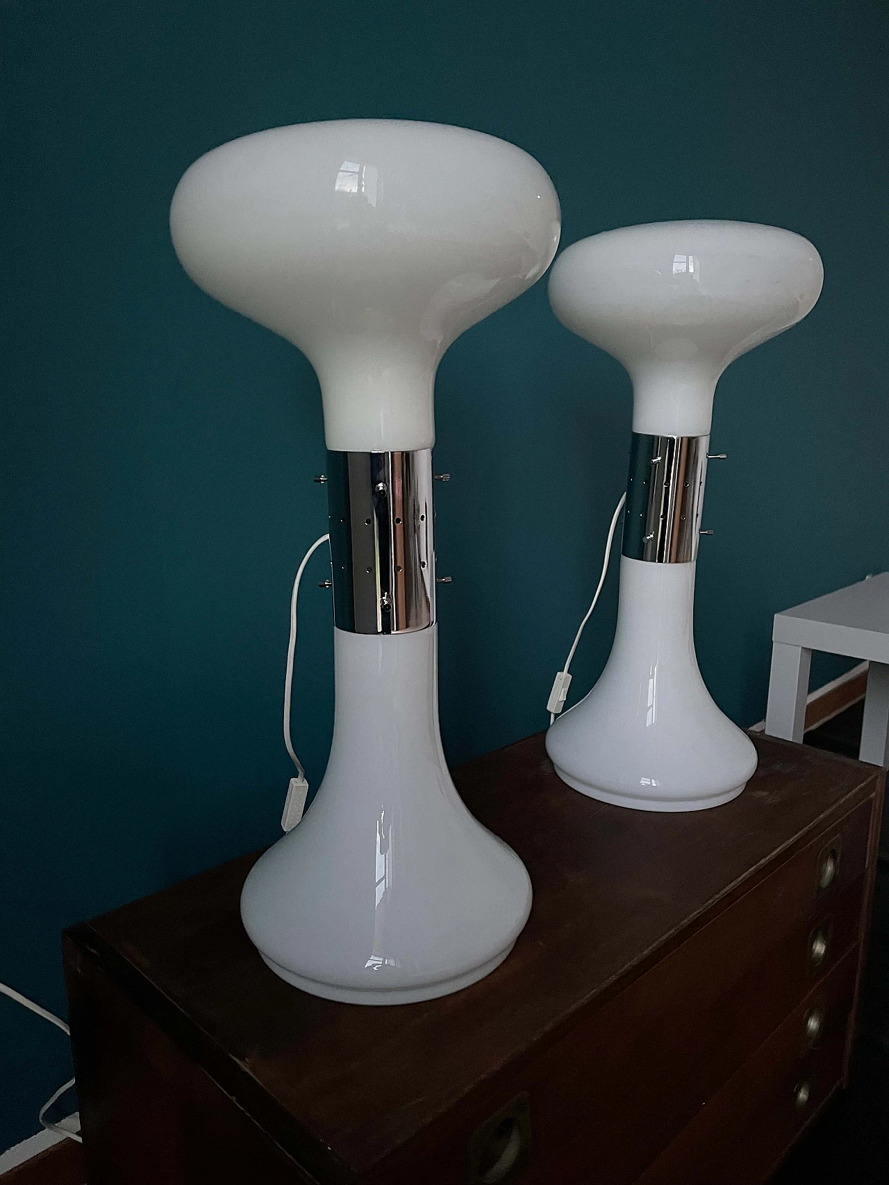 Lampada da tavolo in vetro di Murano di Mazzega, anni '70 6