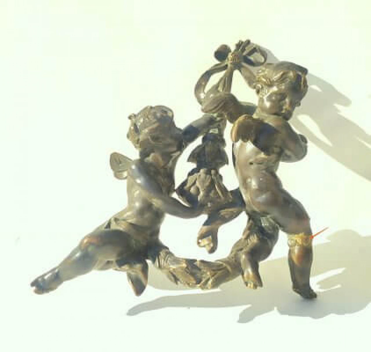Cast bronze sculpture of putti, late 19th century 2