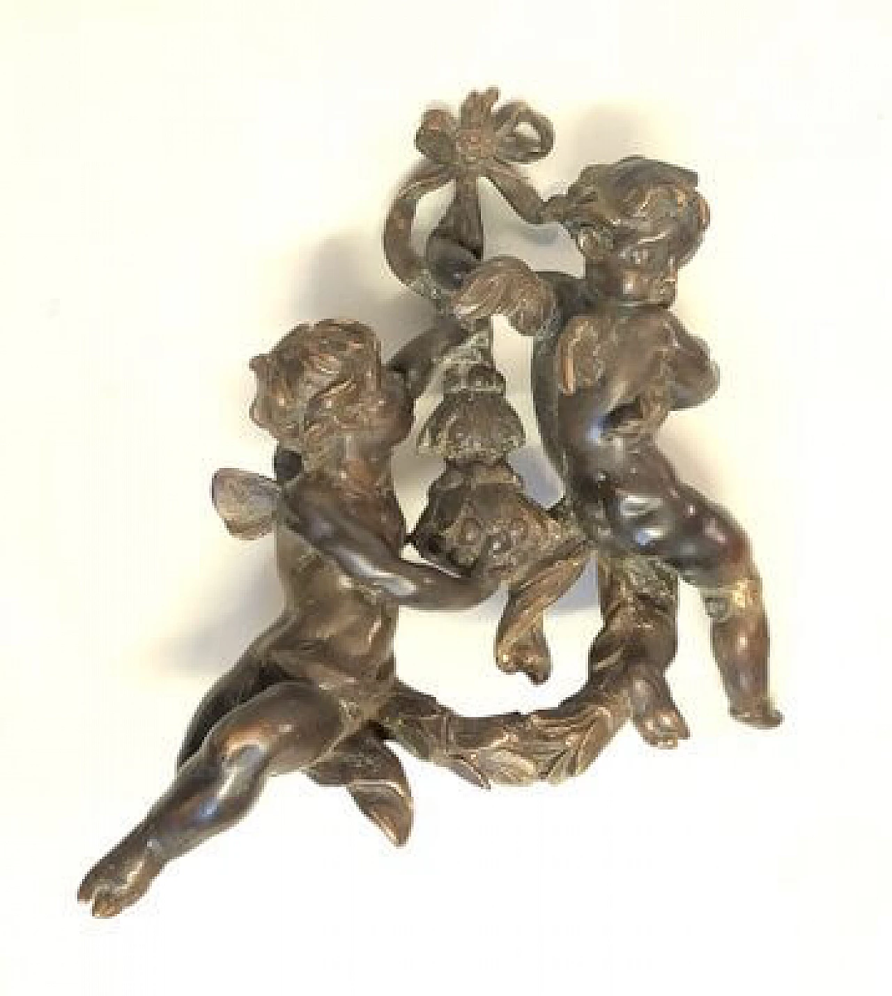 Cast bronze sculpture of putti, late 19th century 3