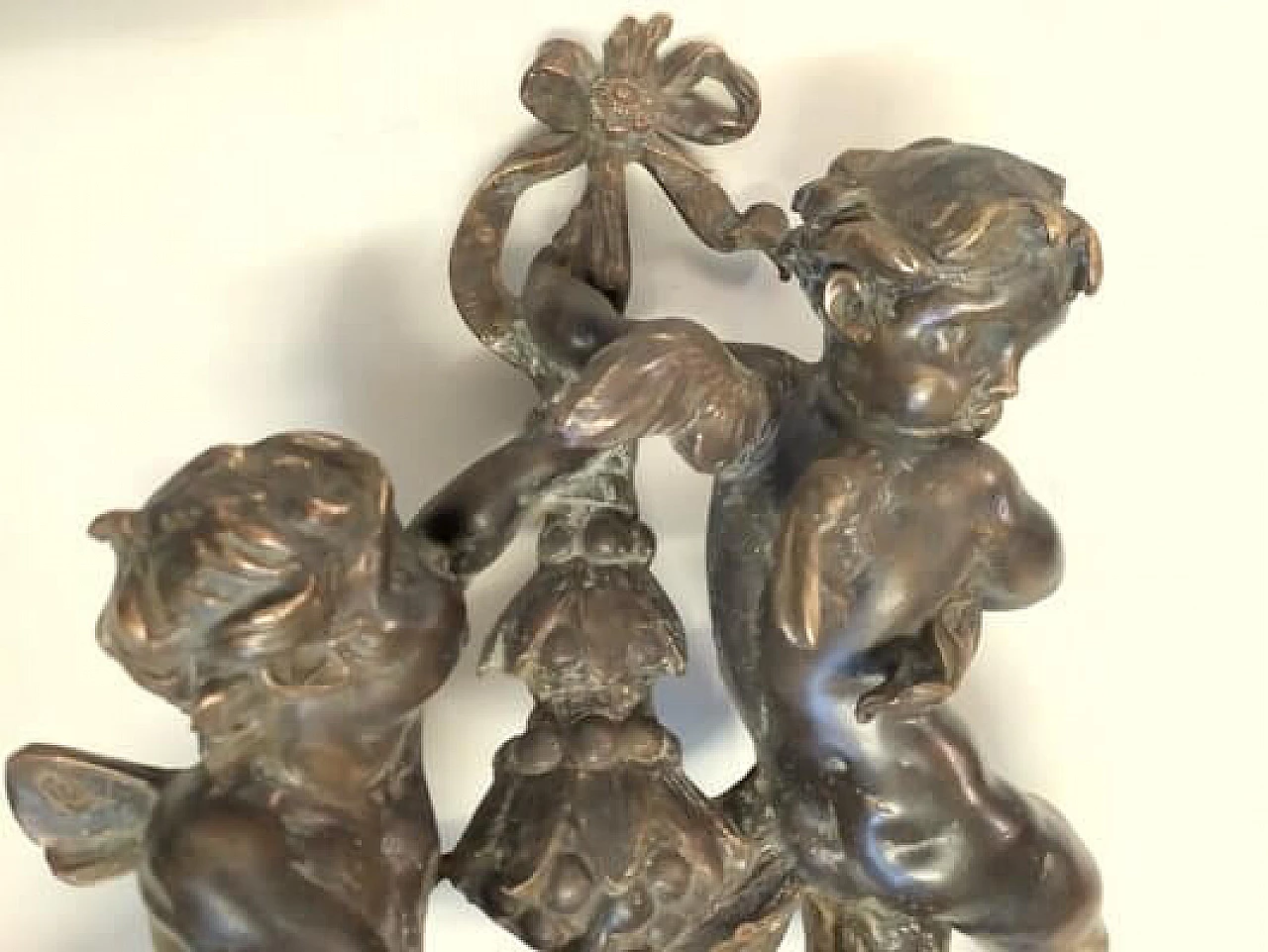 Cast bronze sculpture of putti, late 19th century 5