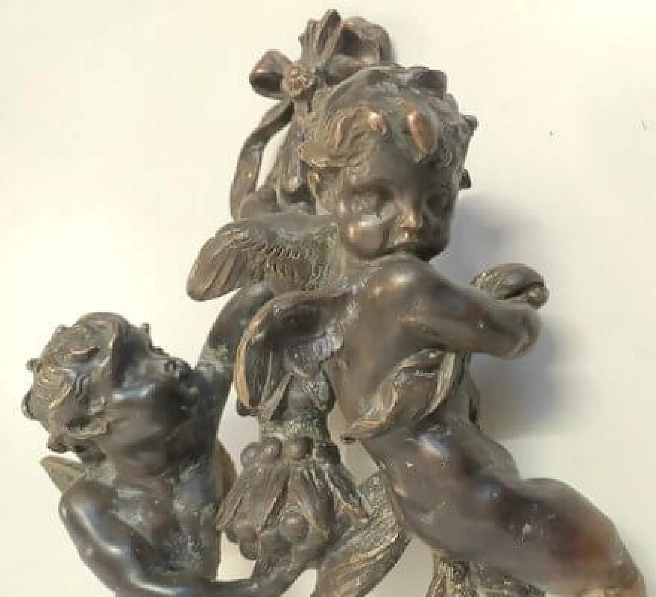 Cast bronze sculpture of putti, late 19th century 7