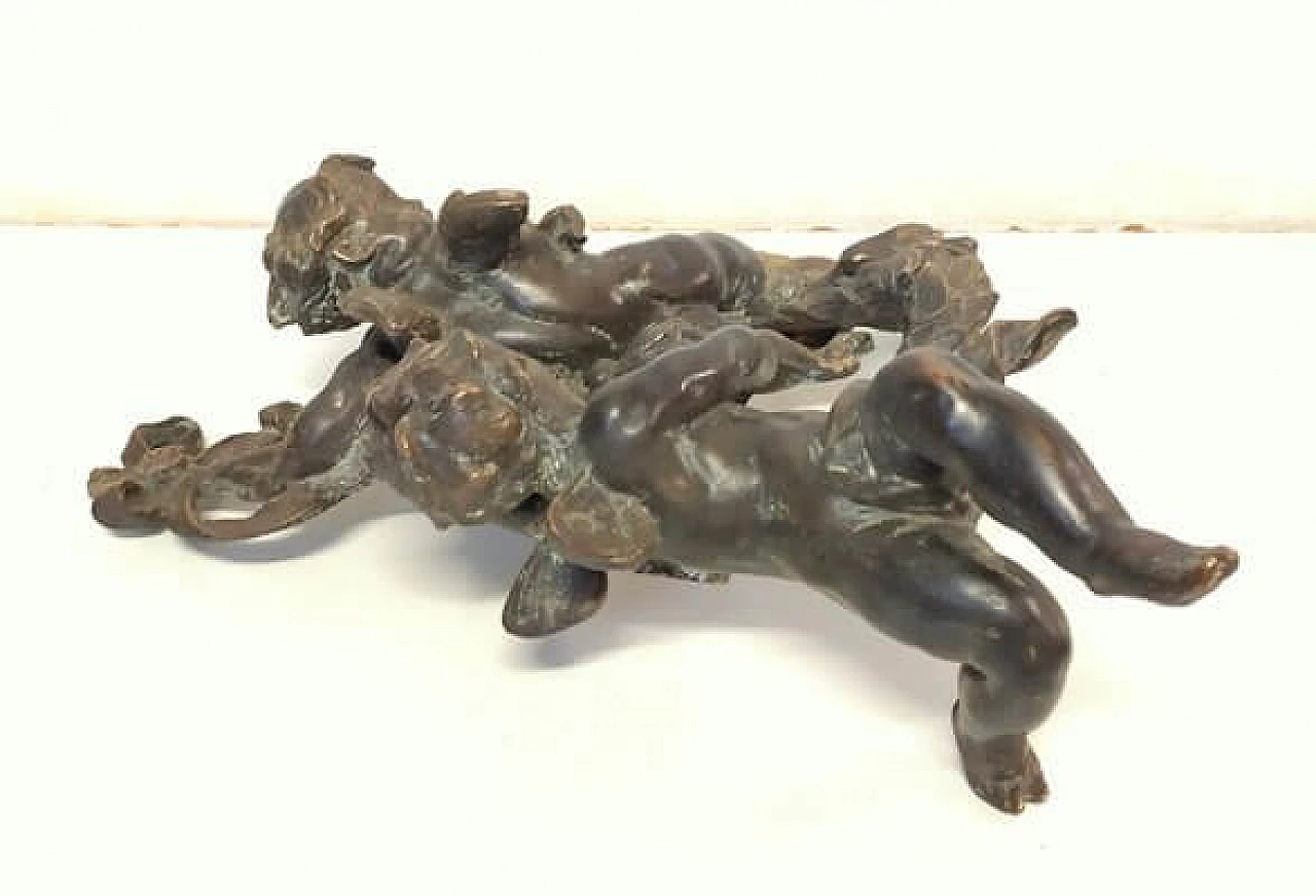 Cast bronze sculpture of putti, late 19th century 10
