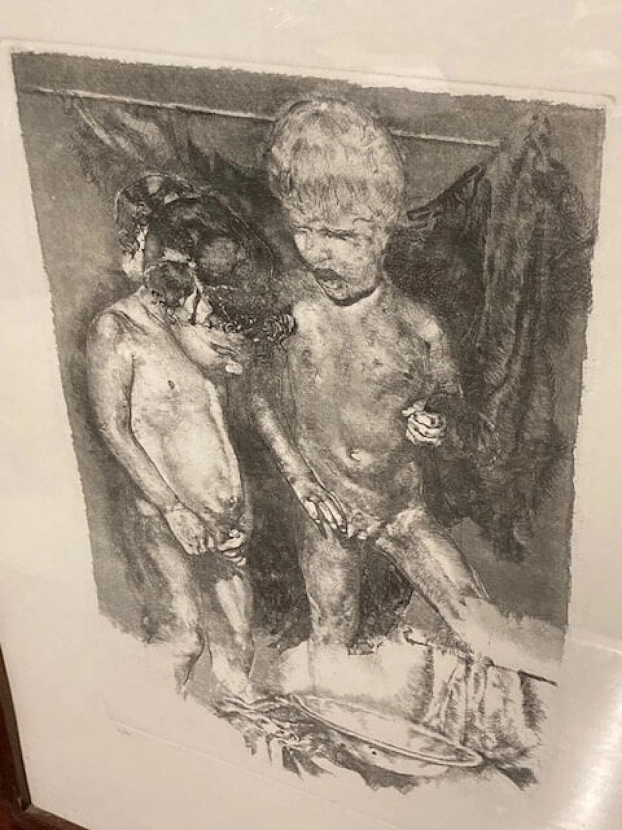 Renzo Vespignani, children, etching, 1980 1