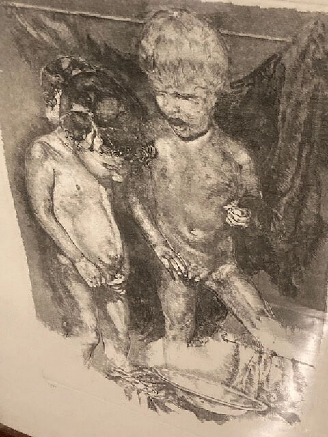 Renzo Vespignani, children, etching, 1980 9