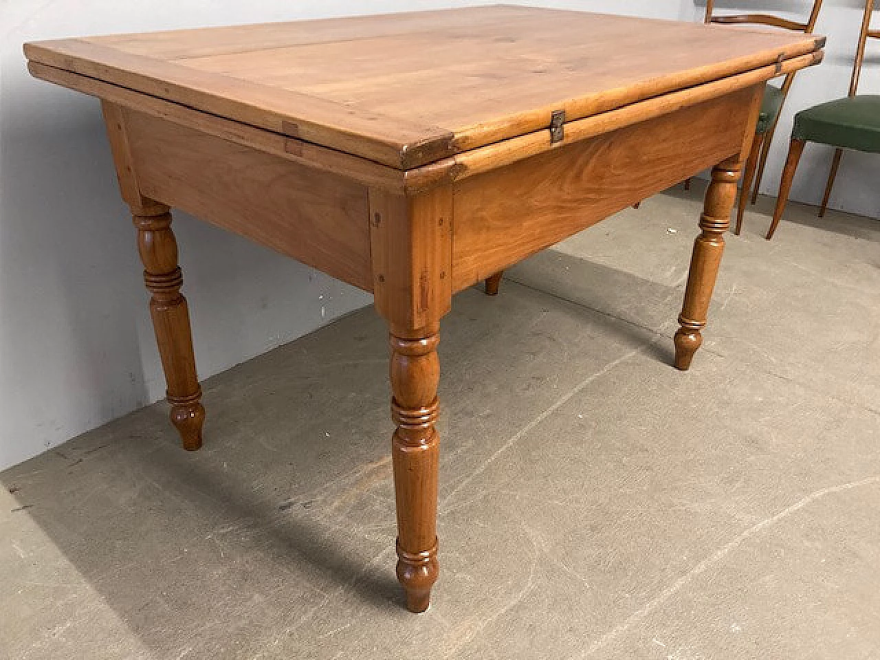 Louis Philippe solid cherry wood extendable table, mid-19th century 5
